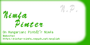 nimfa pinter business card